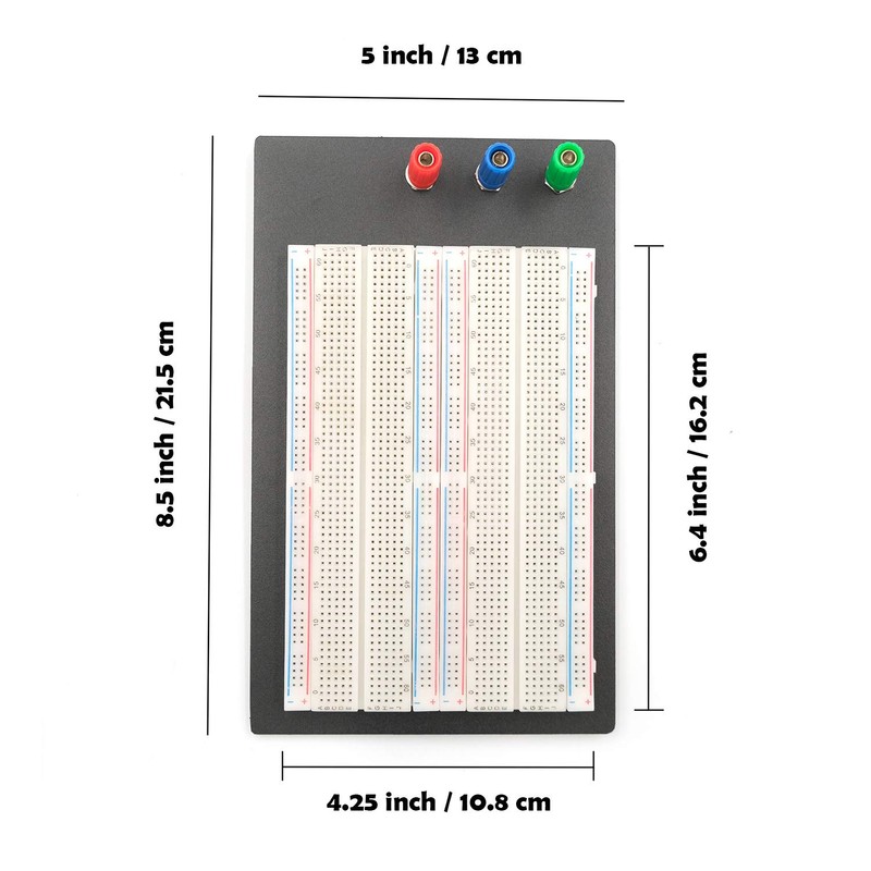 Eyoso Solderless Breadboard Protoboard 4 Bus Test Circuit Board Tie-point