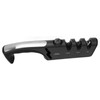 Knife Sharpener Diamond Black Ergonomic Multifunctional Adjustable 3 Stages Kitchen