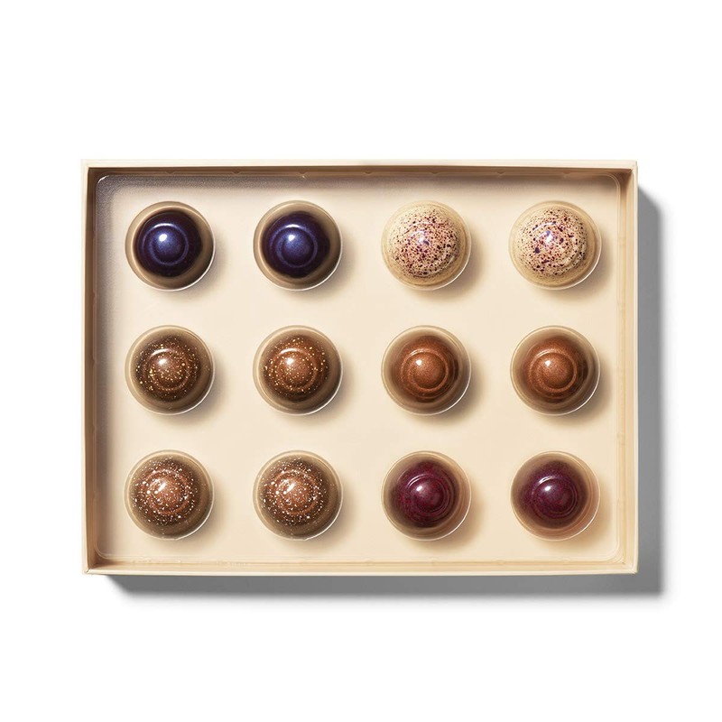 Ethel M Chocolates Premium Truffles Collection, Milk, Dark and White12-Piece
