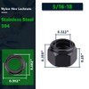 RoyceMart 5/16-18 (12 Pack) Stainless Steel Hex Locknuts, Nylon Insert
