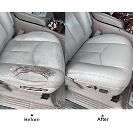 SecosAutoparts Driver Side Bottom Replacement Leather Seat Cover Gray# 922 Compatible with Chevy Silverado Sierra Tahoe Suburban Avalanche Yukon Yukon XL 2003 2004 2005 2006