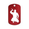 Ninja Aluminum Keychain GI Dog Tag - Red