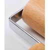Stainless Steel & Beechwood Rolling Pin with Adjustable Thickness -