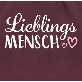 Shirtracer - Gym Bag Backpack - Valentine's Day - Bags - Favourite Person Lettering, 15 Bordeaux Red