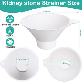 TrelaCo 4 Pcs Calculi Strainer Kidney Stone Strainer Collector Funnel with Mesh Screen Filters for Straining Urine and Pee for Analysis Testing