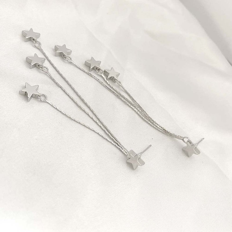 Star Long Tassel Dangle Earrings for Women Shooting Star Earrings