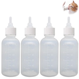 GKYZBB 4Pack 120ML pet Puppy Bottles for Nursing,Kitten Bottle Feeding Kit Nipple for Newborn Kitten Puppy Rabbits Squirrel Animals