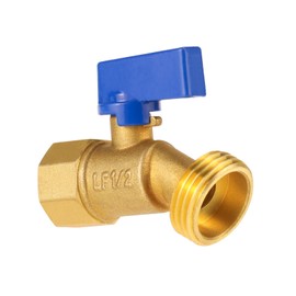 Angry Pony FNPT 1/2 x GHT 3/4 Brass Rain Barrel Spigot Kit, Outdoor Faucet with Bulkhead Fitting for Water Bucket,Hose Bib,Rainwater Barrel