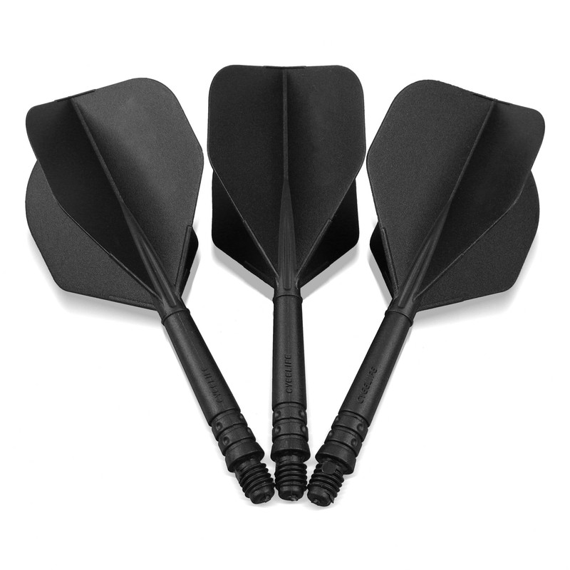 CyeeLife Integrated Dart Shaft and Flights Standard Shape,Dart Accessory Black/Red/Blue/Green/Yellow
