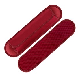 FIEIL - Paquete de 2 almohadillas para orejas extra gruesas para correa de hombro de repuesto universal, para bolsas de hombro, almohadillas para orejas desmontables para correa de hombro que ayudan a aliviar el dolor de hombro (malla sándwich-rojo)