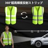Marjoramy Safety Vest, Reflective Warning Vest, Zippered, High Visibility Reflective
