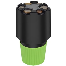 Large Capacity Universal Car Coin Holder Organizer, Fits Most Vehicles & Trucks Cup Holders, Portable Change Dispenser Storage for Quarters, Pennies, Dimes, Nickels, Half Dollar, One Dollar (Six Coin)