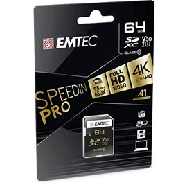 SDXC 64Go EMTEC SpeedIn CL10 95MB/s FullHD 4K UltraHD