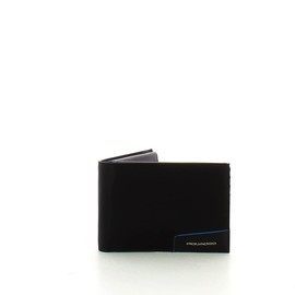 Piquadro PQ-RY Leather Wallet 13 cm, black, 36 EU