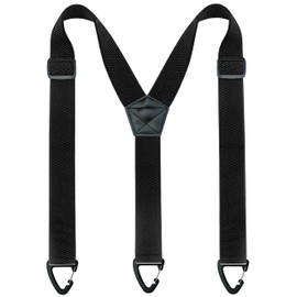 RBOCOTT Hidden Black Braces Suspender for Men Under Clothes with 3 Snap Loop(1.48" Wide)(1)