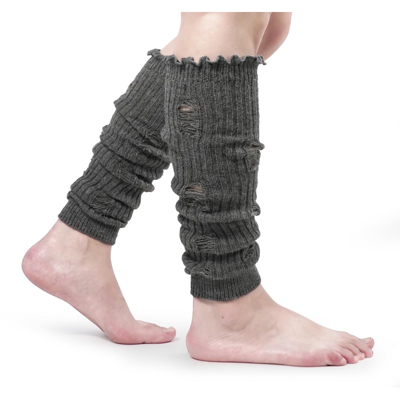 BomKinta Leg Warmers with Holes Women - Warm Ruffle Leg