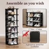 HAIXIN Vertical Narrow Tall Shoe Rack for Front Door Entrance,