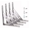 WSZD 8" Heavy Duty Shelf Brackets(200x135mm), 4 Pieces of Stainless