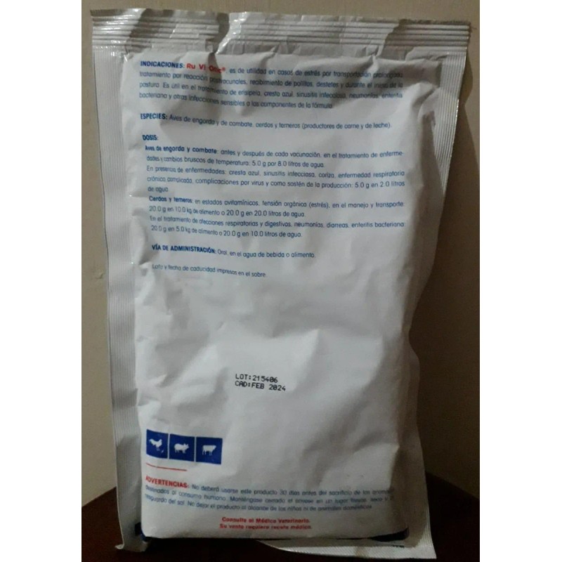 Ruviotic Vitaminas Para Aves. Multivitaminico Y Antibiotico. (Usado)