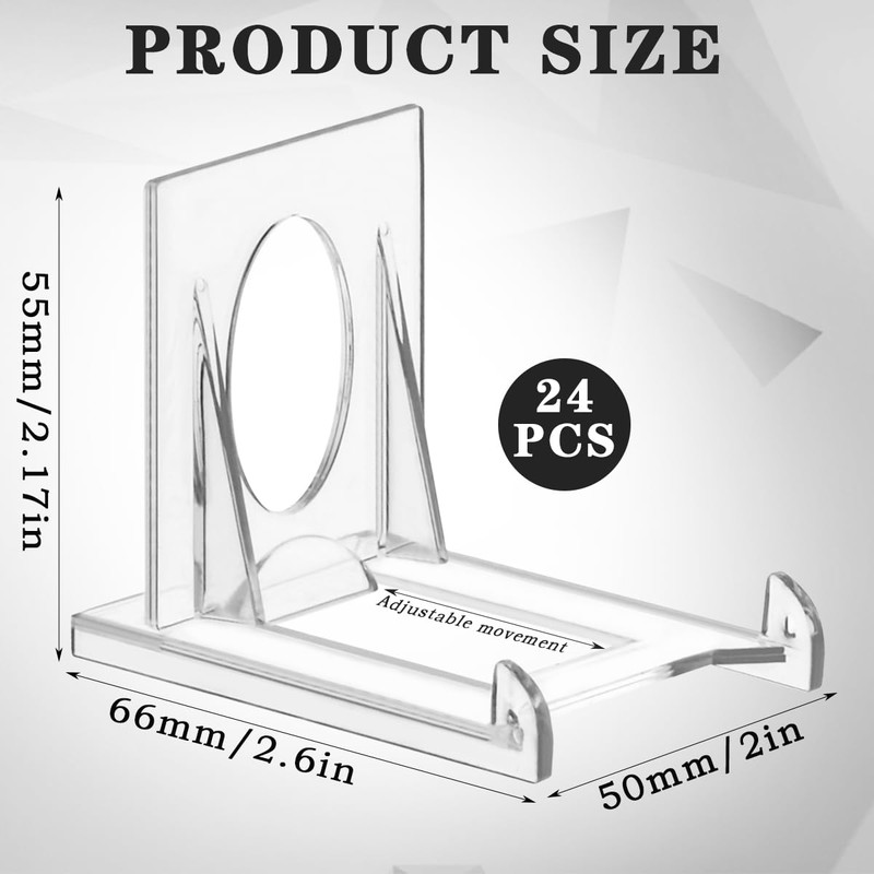 Pack of 24 Acrylic Stand Plastic Plate Stand FOCCTS 6.5