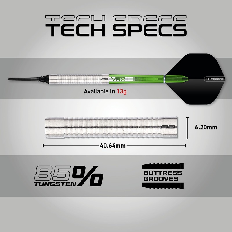 RED DRAGON Featherlite 15g Soft Tip with Dart Flights and