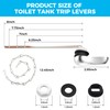 Yupjlia 2 Pack Toilet Handle Replacement Kit, Universal Front Mount