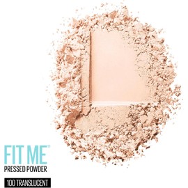 Maybelline New York Fit Me Mate + maquillaje en polvo sin poros, Translúcido, 1 pieza