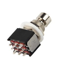 ESUPPORT 5Pcs Mini 3PDT 9Pin Momentary Foot Switch Guitar Effects Pedal Metal Stomp Box True Push Button 13mm X 17mm