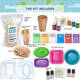 Soap Making Kit for Adults Organic - Soap Kit Making for Beginners Natural - Make Your Own Soap - DIY Soap Maker Kit - Organic Soap Making Kit