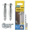 Rapid Cavity Dowel Metal with M6 Screw for Plasterboard 6-21