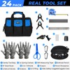 INCLY 24 PCS Real Tool Set with Tool Bag, Small