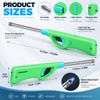 3 pcs Refillable Butane Lighters, BBQ Grill Click Flame Multipurpose