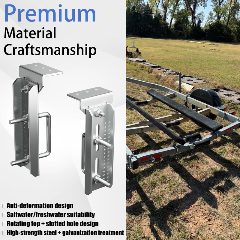 JNDO 8" Boat Trailer Bunk Brackets 4 Pcs Swivel Top