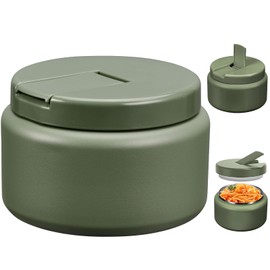 Reeple 13.5oz Kids Soup Thermo for Hot Food Vacuum Insulated Food Jar with Buckle Lid, Stainless Steel Wide Mouth Leak Proof Lunch Container for School Picnic Travel, Green