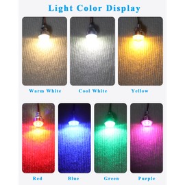 AA Battery Holder with Small LED Bulb and Switch Battery Box with Terminals, Miniature LED Lights Wiring Kit 3V, 1 Pack (Yellow)