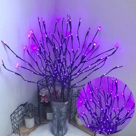 LED Tree Lighted Branch Lights 30.31 Inches Battery Operated Artificial LED Twig Branches Tree Branch Decor for Home Room Christmas Vase