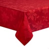 Benson Mills Poinsettia Legacy Damask Tablecloth (Red, 60" X 140"