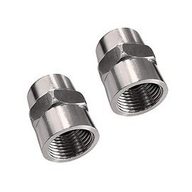 gotonovo Metal Stainless Steel Pipe Fitting, Coupling, NPT 1/2 x NPT 1/2 Inch Female Pipe 2 Pack