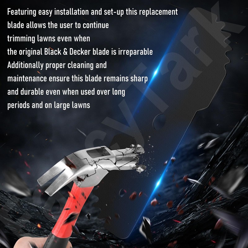 HandyTek 2-Pack EB-007 Edge Hog Heavy-Duty Edger Replacement Blades Compatible