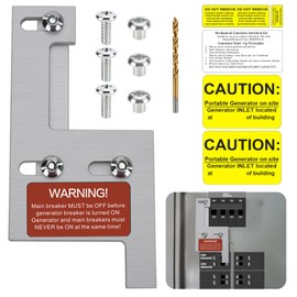 PFCKE Generator Interlock Kit Compatibles with GE General Electeric Vertical Main150 or 200 Amp Panels, 2 1/4 Inch Spacing Between Main and Branch Breaker（GE200HDA）