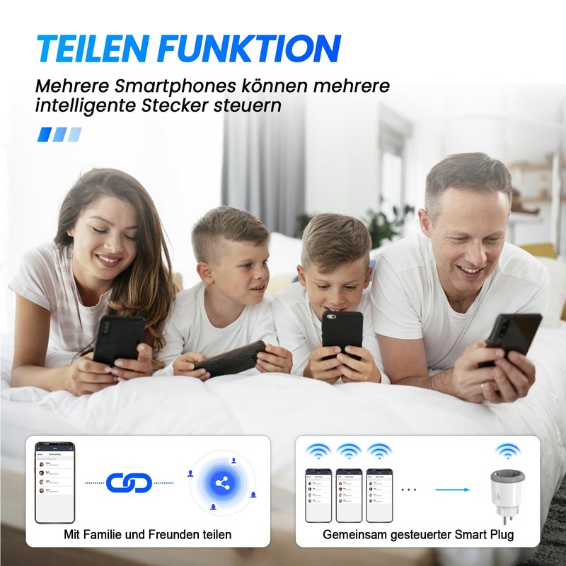 Oblinple WiFi Socket 16A Alexa Socket Smart Home WiFi Sockets
