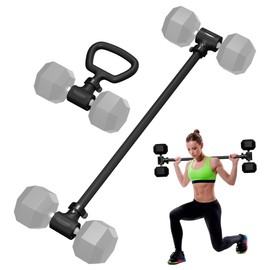 Dumbbell to Barbell Converter Bar - Heavy Duty 200LB Capacity, Adjustable Home Gym Barbell Dumbbells Converter for Squats, Bench Press, Curls