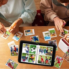 Double Layer Football Scrapbook with Zip & Carry Handle (400 Cards) - 50 Pages Exchange Album for Teenagers 10-16 Years - Safe Organising & Exchange & Trading Cards