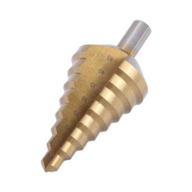 Yosoo HSS Coated Pagoda Step Drill Taper Drill for Power Tool 10-45 mm