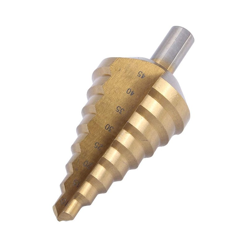 Yosoo HSS Coated Pagoda Step Drill Taper Drill for Power