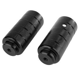 SOULONG Bike Pegs 1 Pair Steel Bike Foot Stand Pegs Stunt Footpegs for BMX Mountain - Non-Slip Stripe 11cm X 4cm 640g Front Rear Wheel Axle