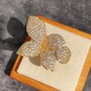 Htayekog Butterfly Ring Butterfly Sparkly Ring Diamond promise zircon flower