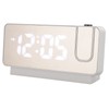 Projection Alarm Clock USB Rechargeable White Light Snooze Function Adjustable