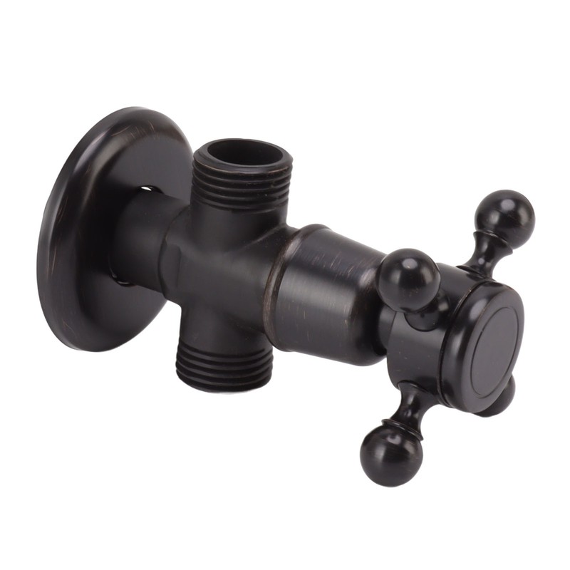 Angle Stop Valve Retro Copper Cross Handle Water Stop Valve