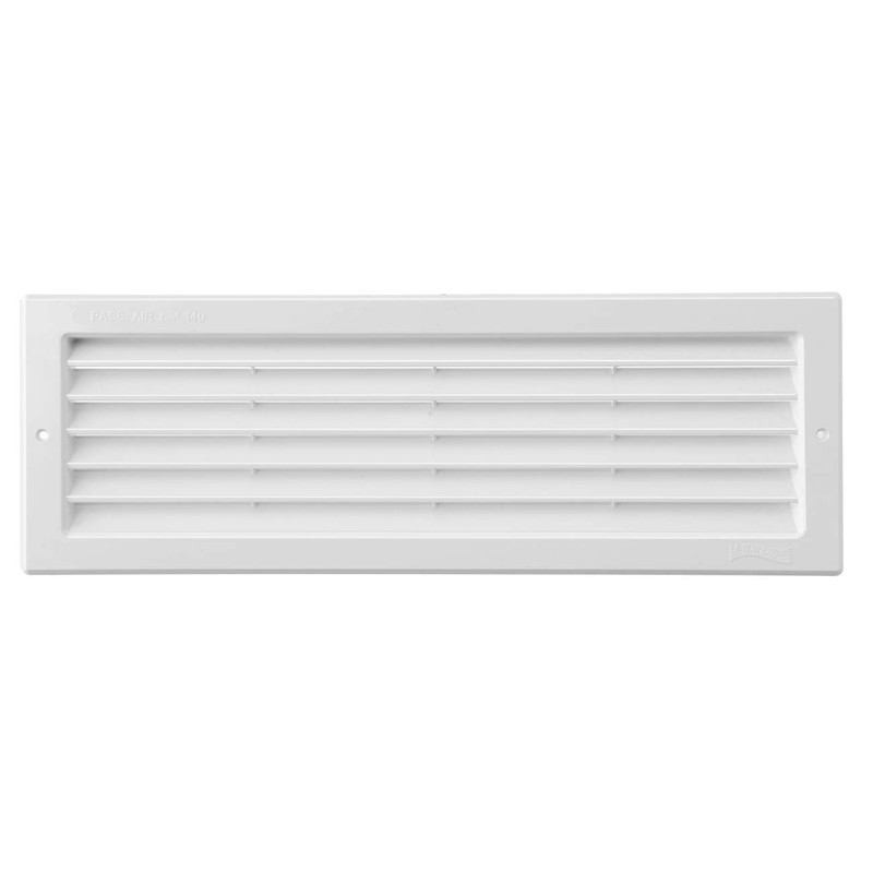 La Ventilazione P3713B White Plastic Rectangular Air Vent Grille for